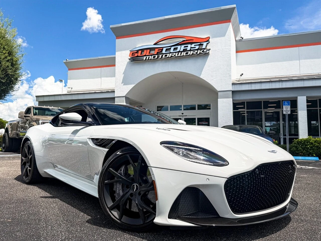 Aston Martin DBS Superleggera · Lunar White · Gulf Coast Motorworks
