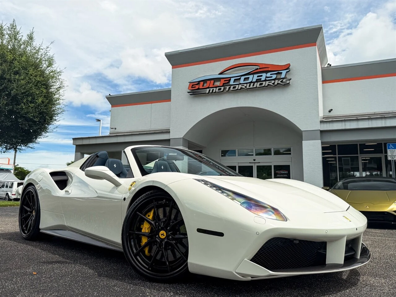 Ferrari 488 Spider · Bianco Avus · Gulf Coast Motorworks