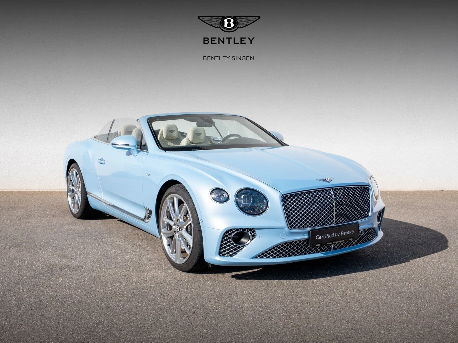 Bentley Continental GTC V8, full-car front three-quarter view.