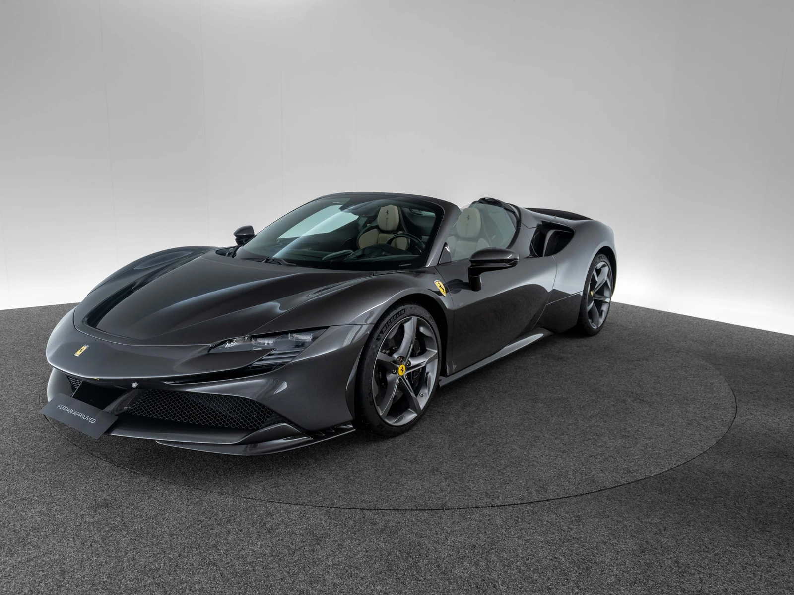 Ferrari SF90 Spider Assetto Fiorano, full-car front three-quarter view.