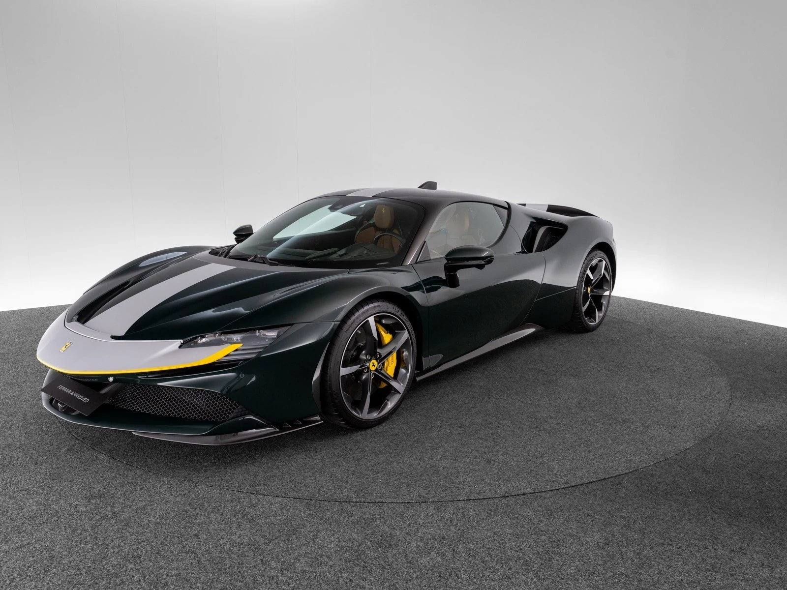 Ferrari SF90 Stradale Assetto Fiorano, full-car front three-quarter view.
