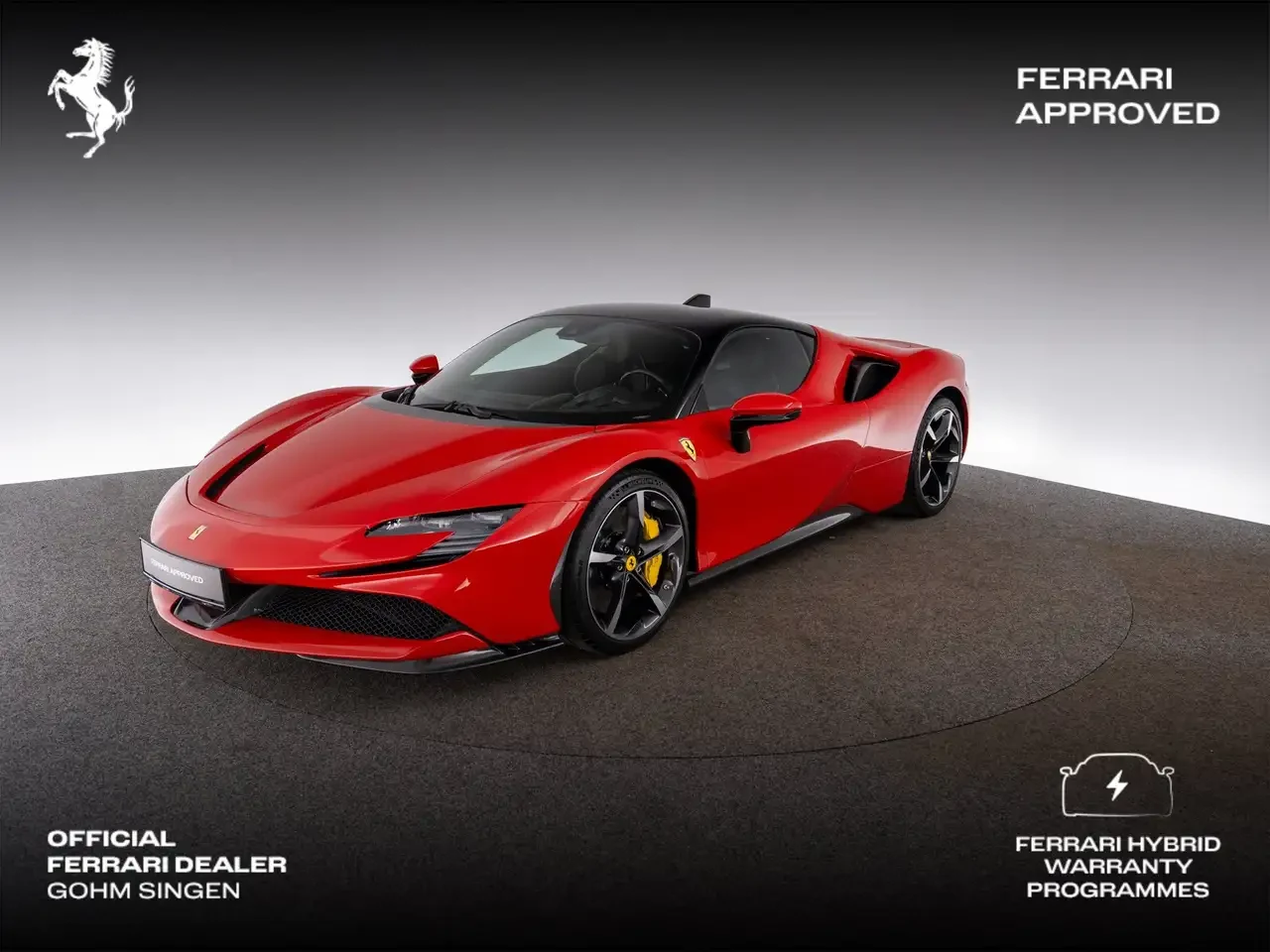 Ferrari SF90 Stradale, full-car front three-quarter view.
