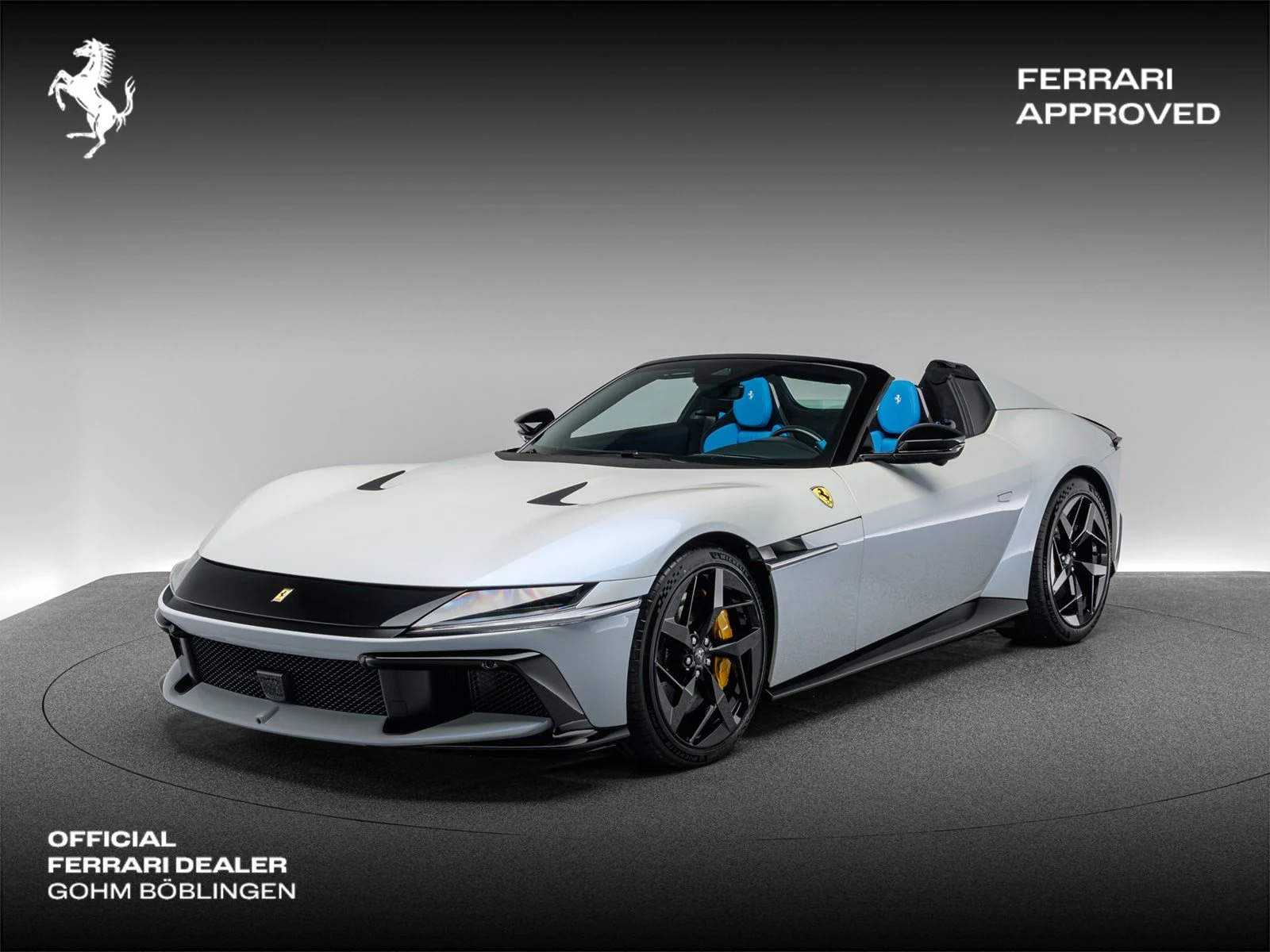 Ferrari 12Cilindri Spider, full-car front three-quarter view.