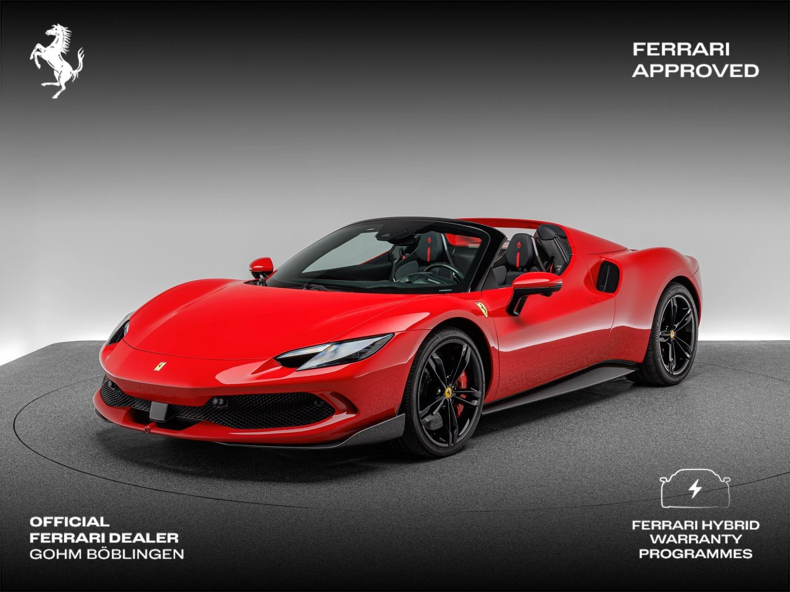 Ferrari 296 GTS Assetto Fiorano, full-car front three-quarter view.