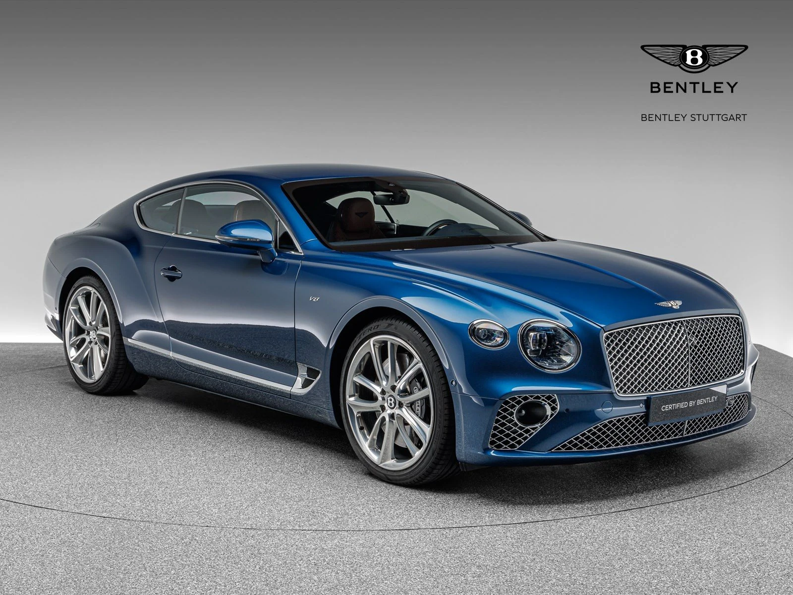 Bentley Continental GT V8, full-car front three-quarter view.