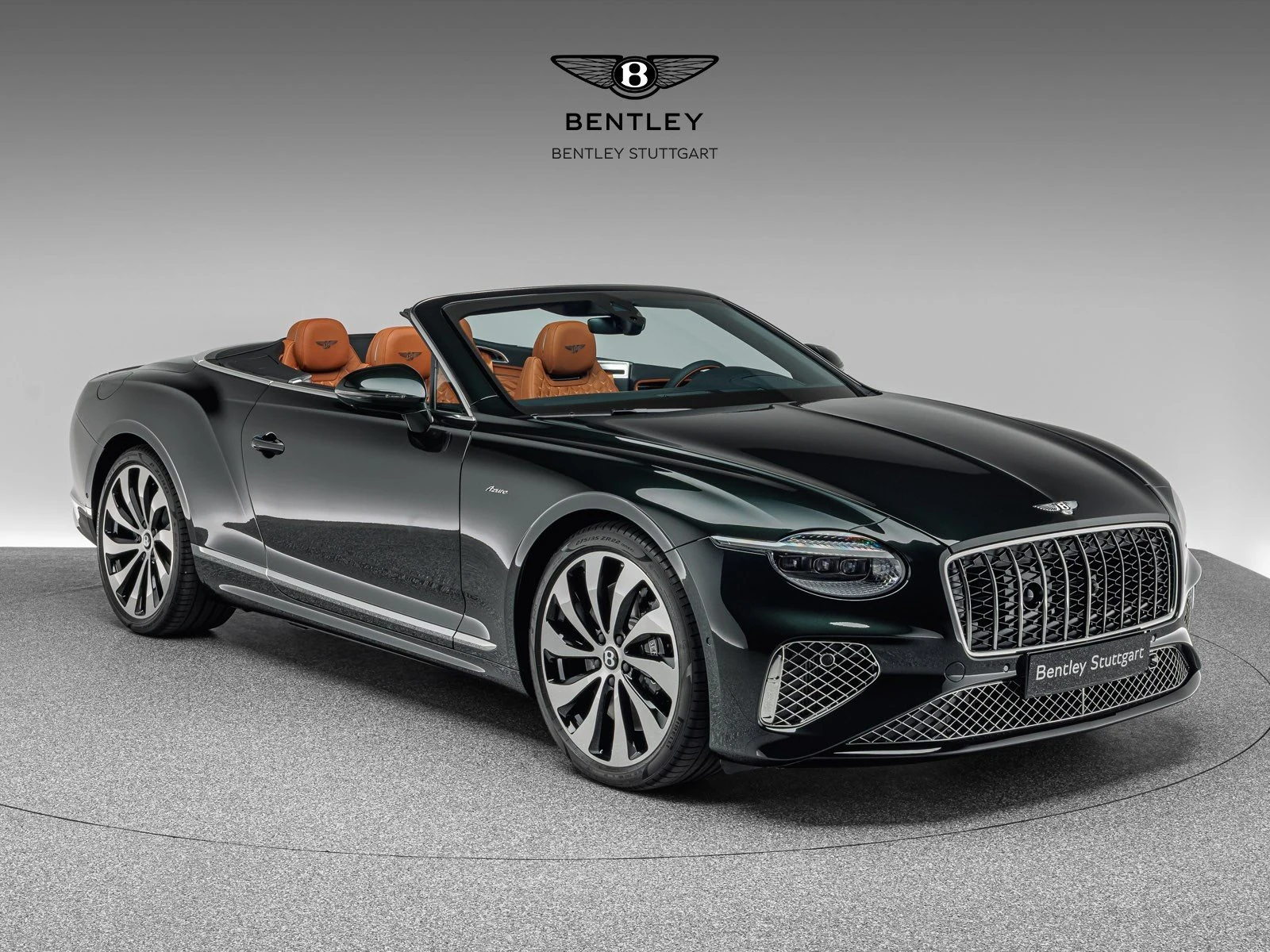 Bentley Continental GTC Azure, full-car front three-quarter view.