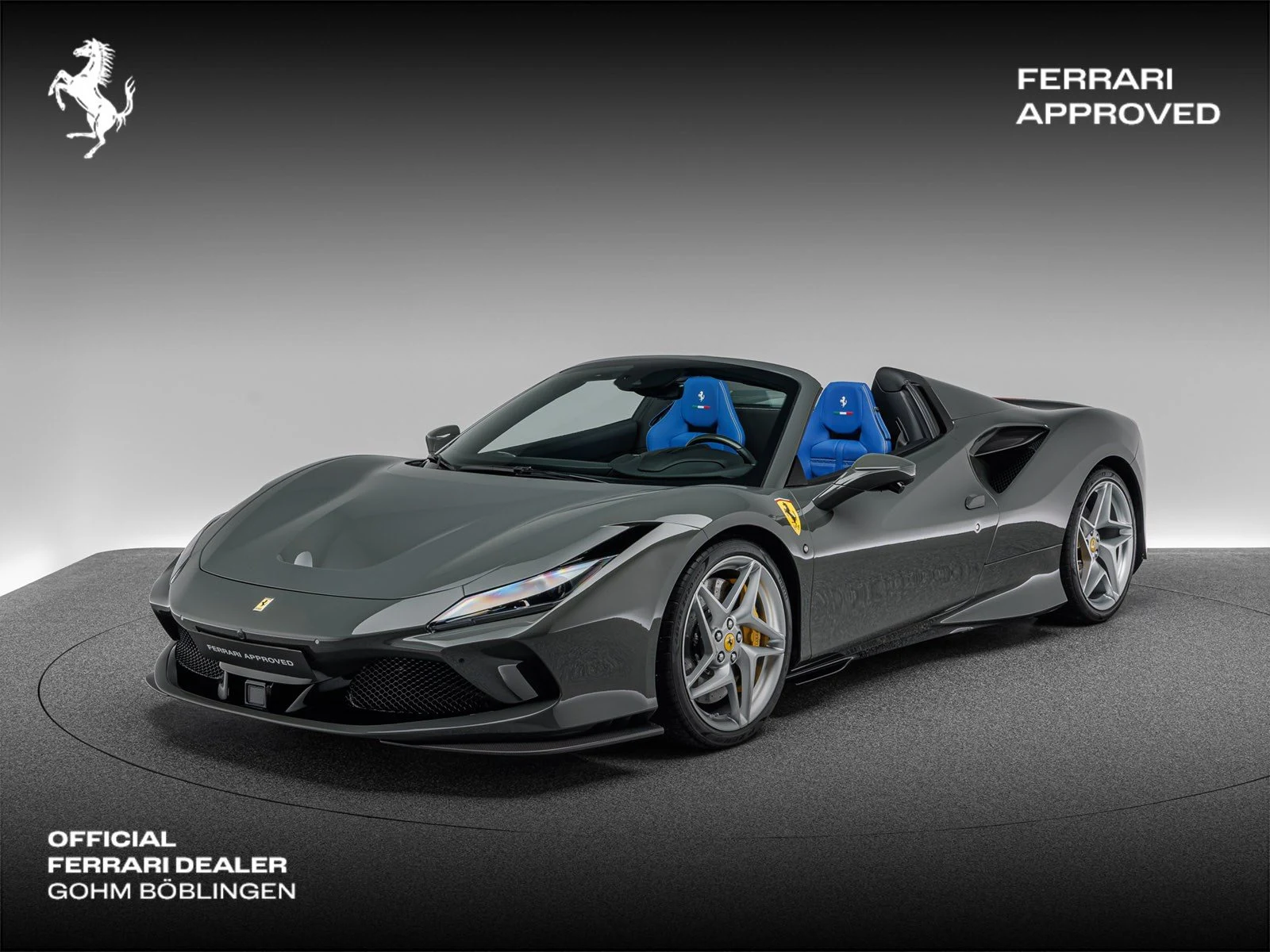 Ferrari F8 Spider, full-car front three-quarter view.