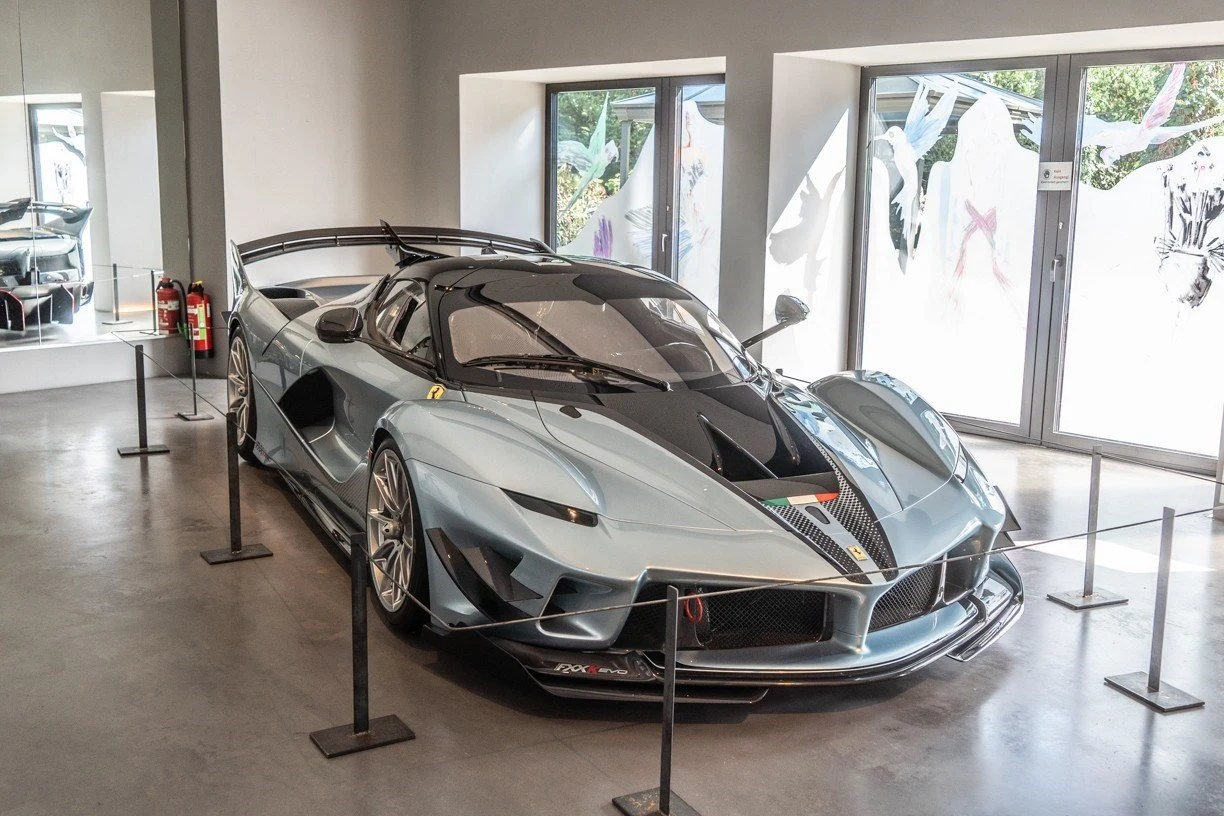 Ferrari FXX K Evo, full-car front three-quarter view.