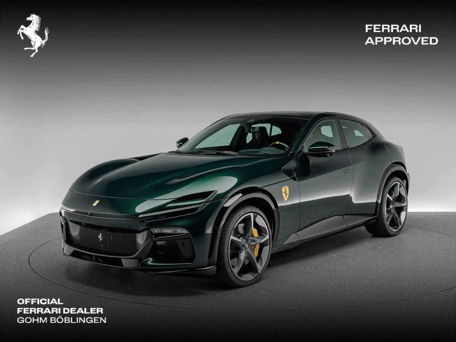 Ferrari Purosangue, full-car front three-quarter view.