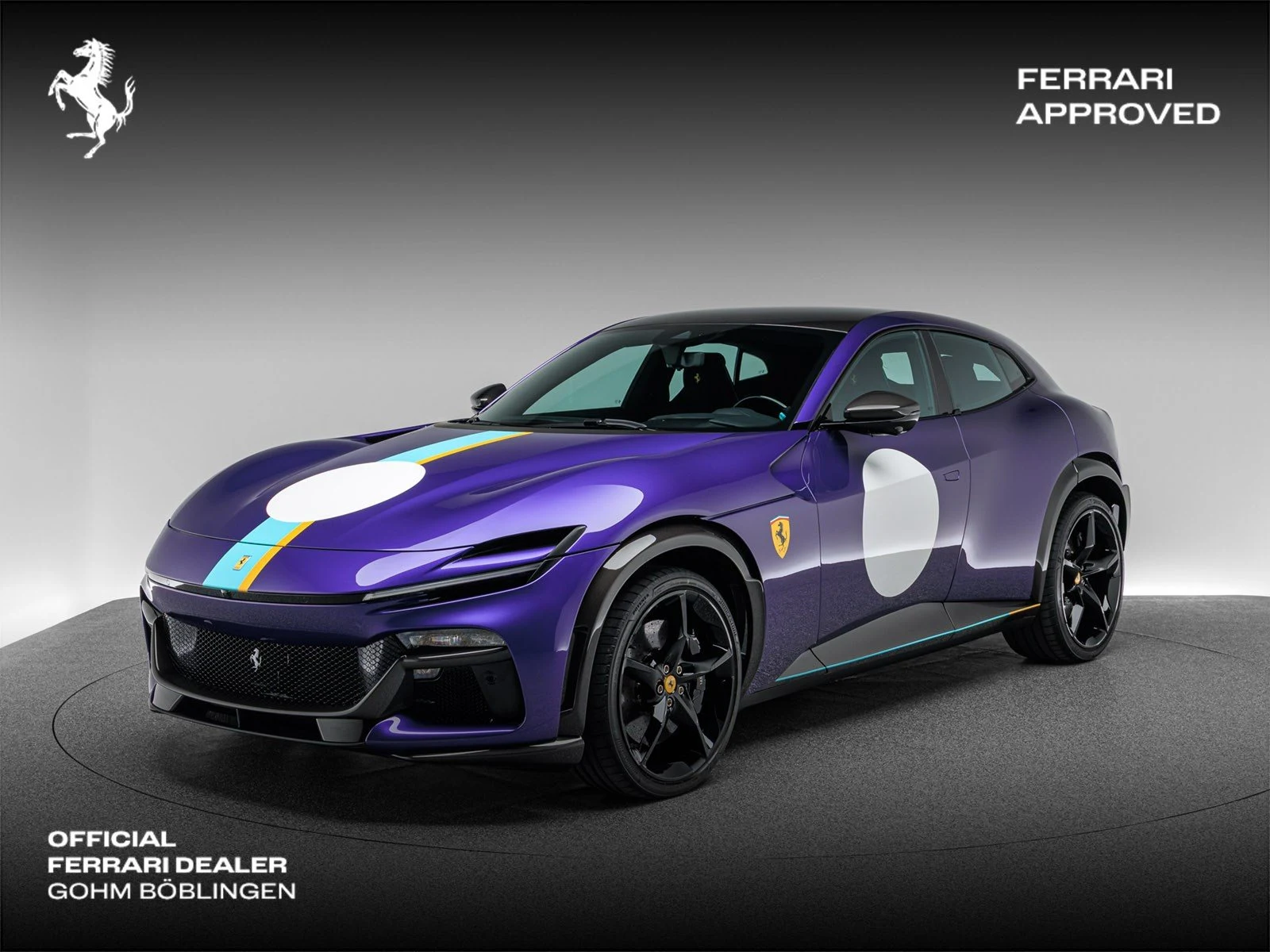 Ferrari Purosangue, full-car front three-quarter view.