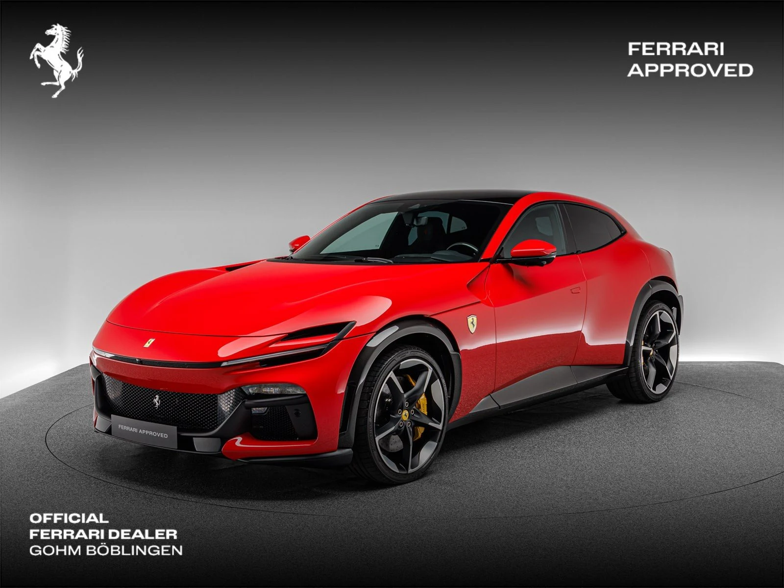 Ferrari Purosangue, full-car front three-quarter view.