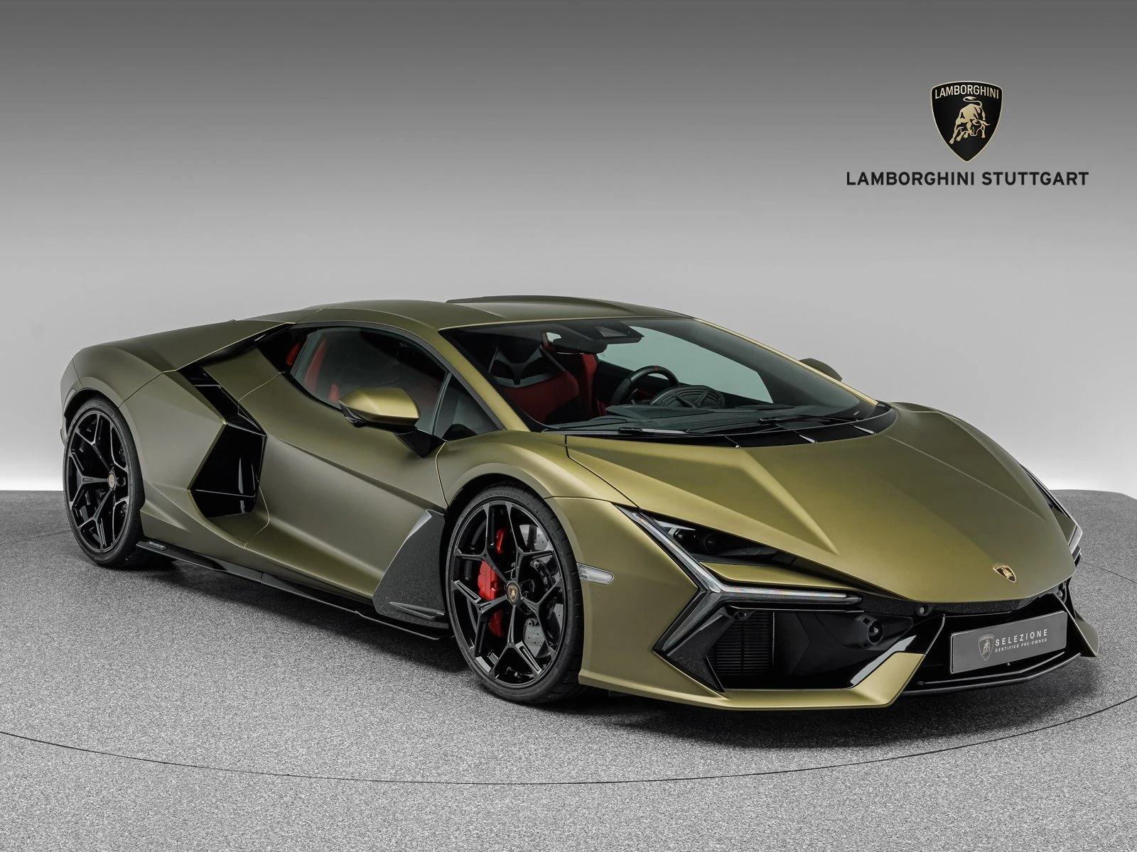 Lamborghini Revuelto, full-car front three-quarter view.