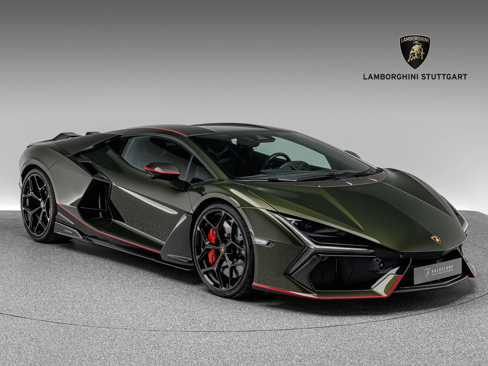 Lamborghini Revuelto, full-car front three-quarter view.
