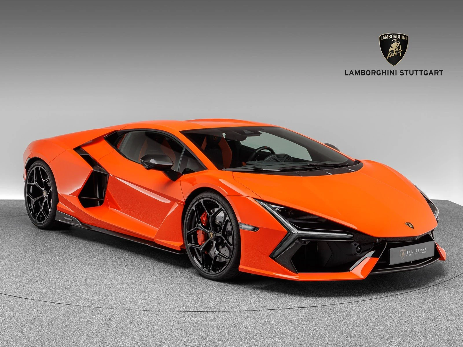 Lamborghini Revuelto, full-car front three-quarter view.