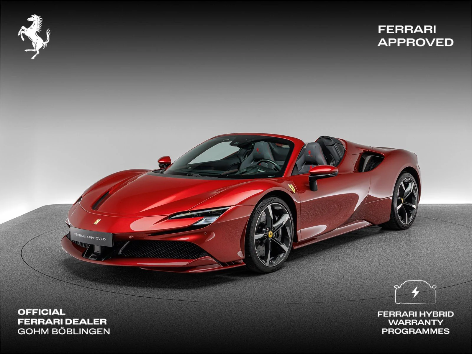 Ferrari SF90 Spider, full-car front three-quarter view.