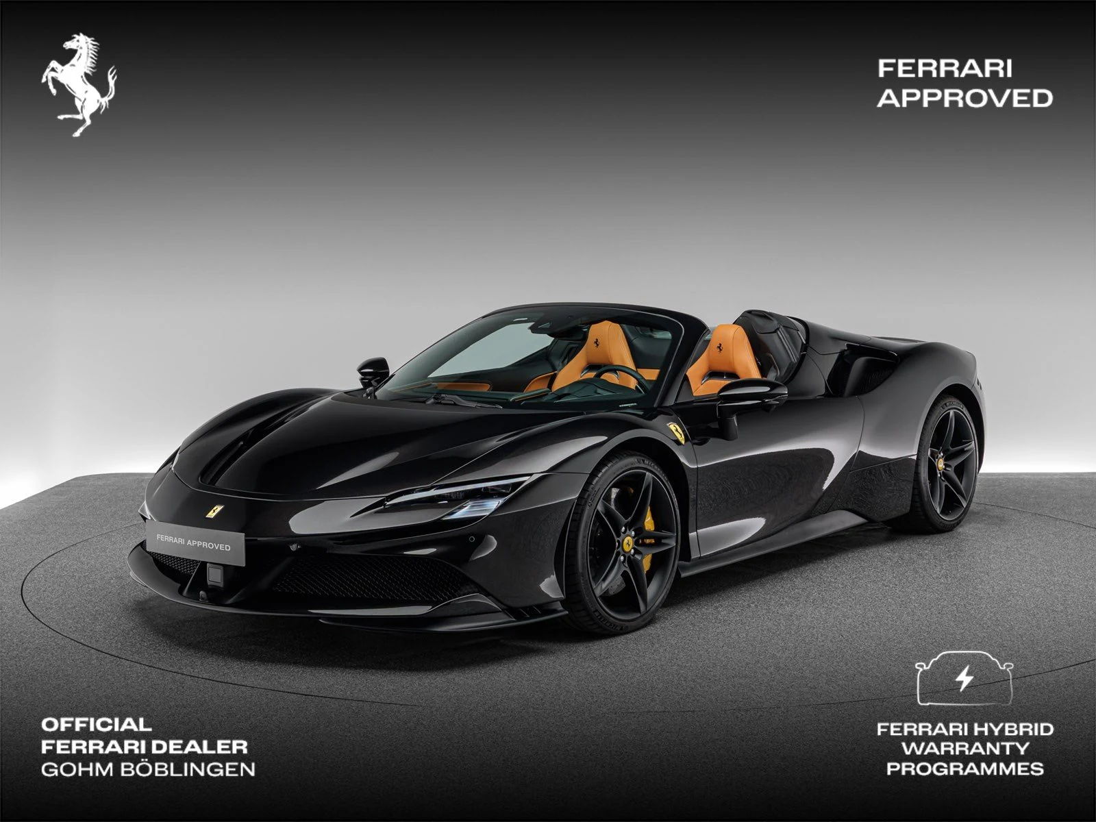 Ferrari SF90 Spider, full-car front three-quarter view.