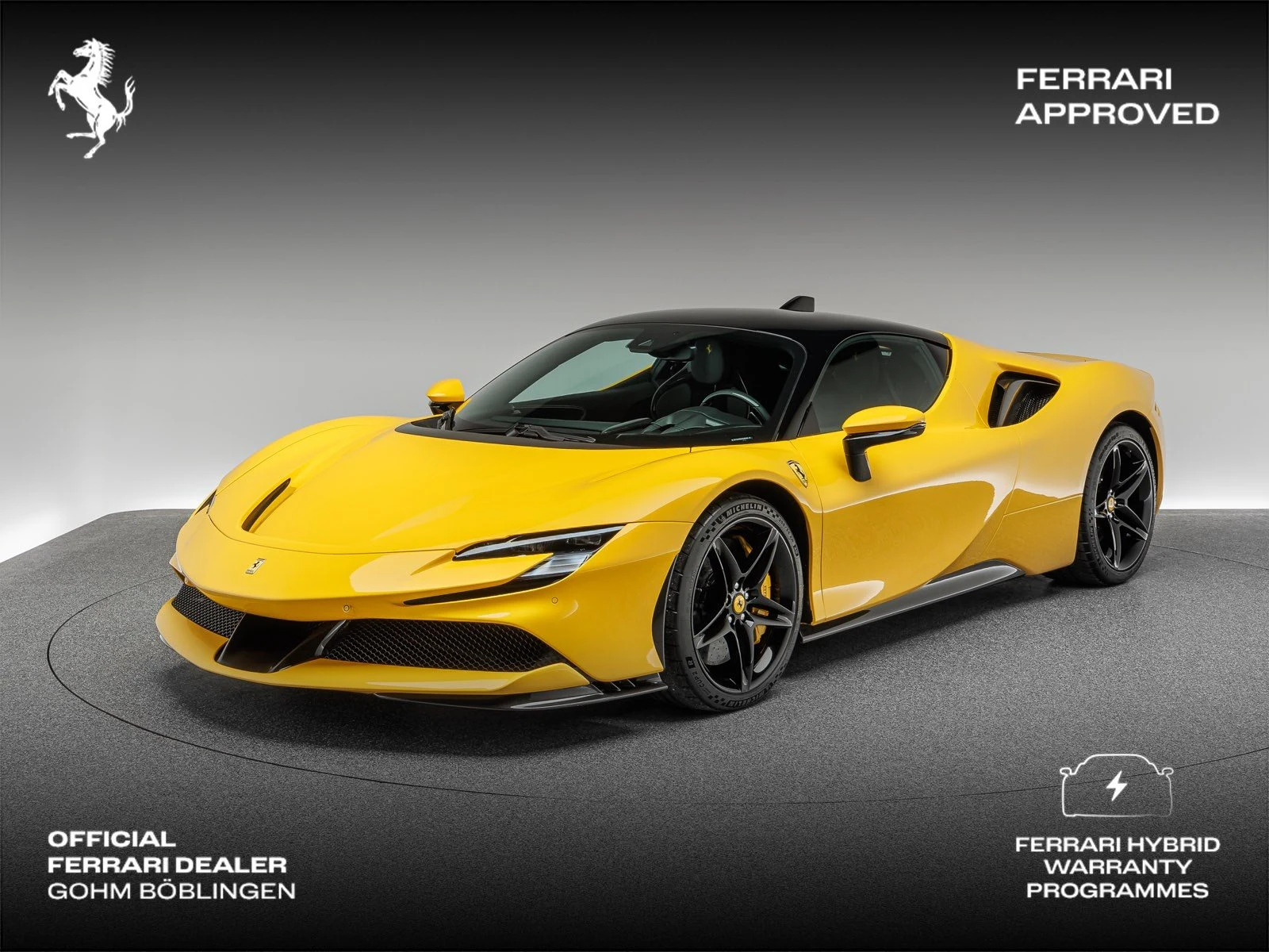Ferrari SF90 Stradale, full-car front three-quarter view.