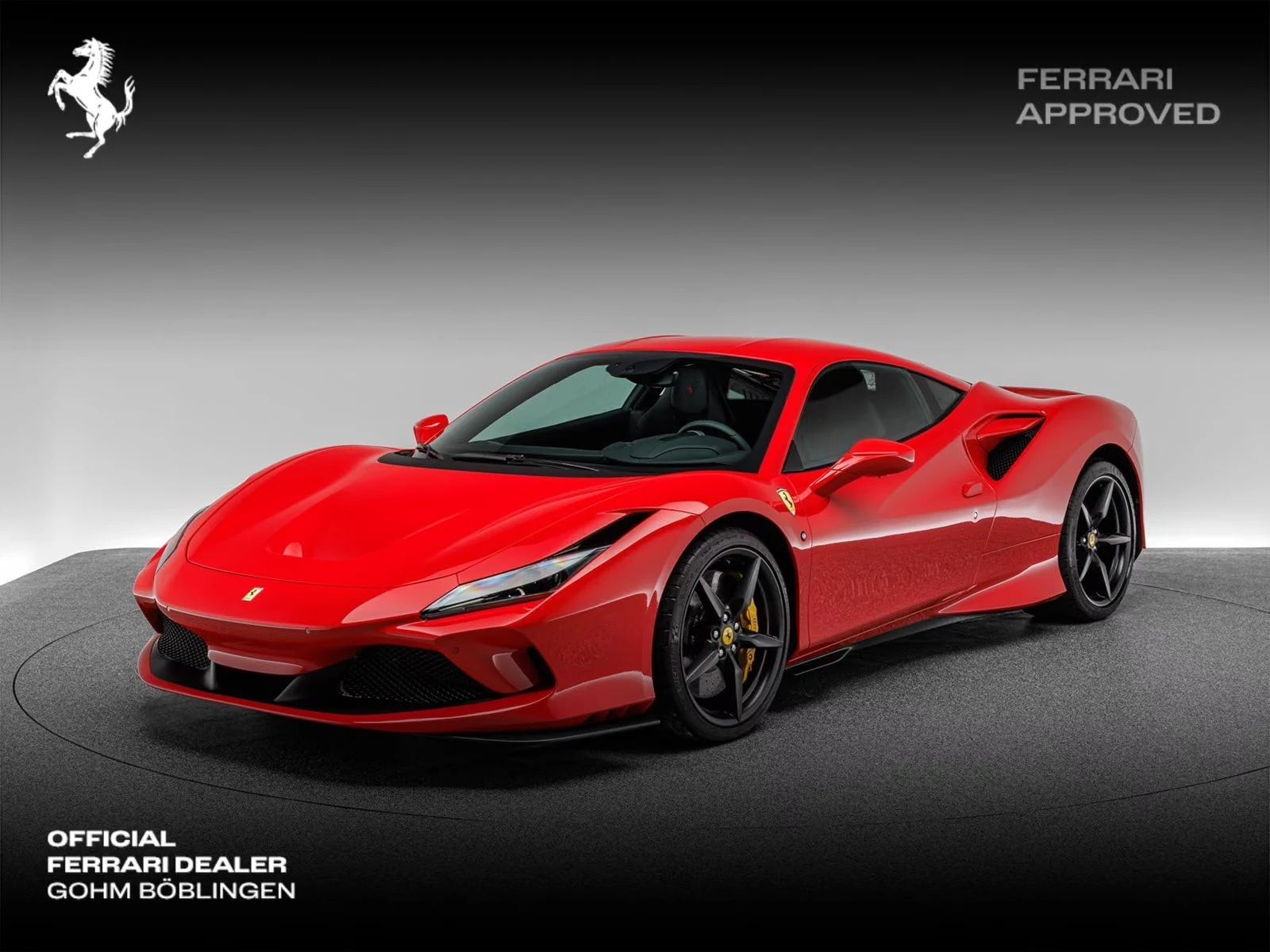 Ferrari F8 Tributo, full-car front three-quarter view.