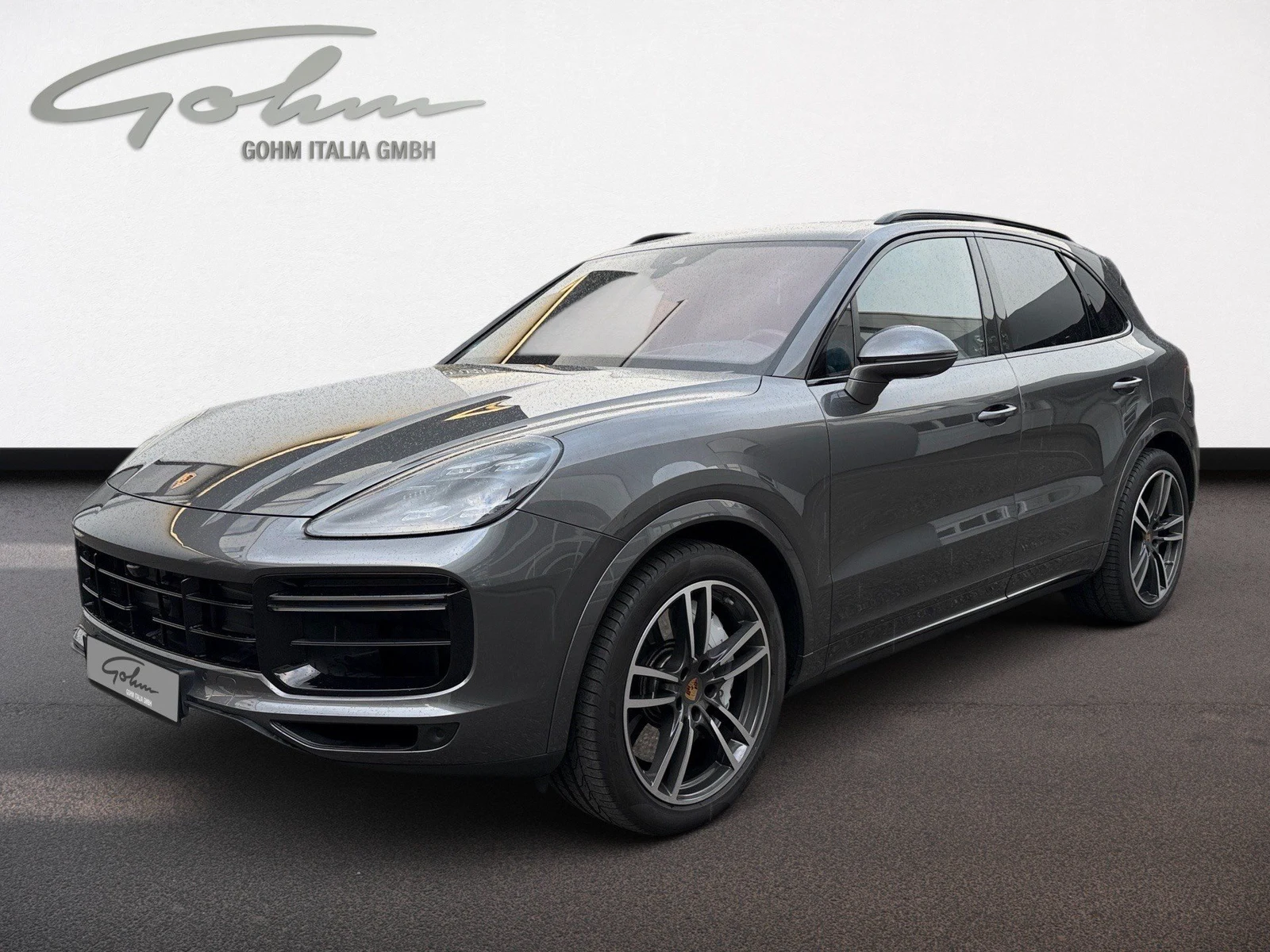 Porsche Cayenne Turbo, full-car front three-quarter view.