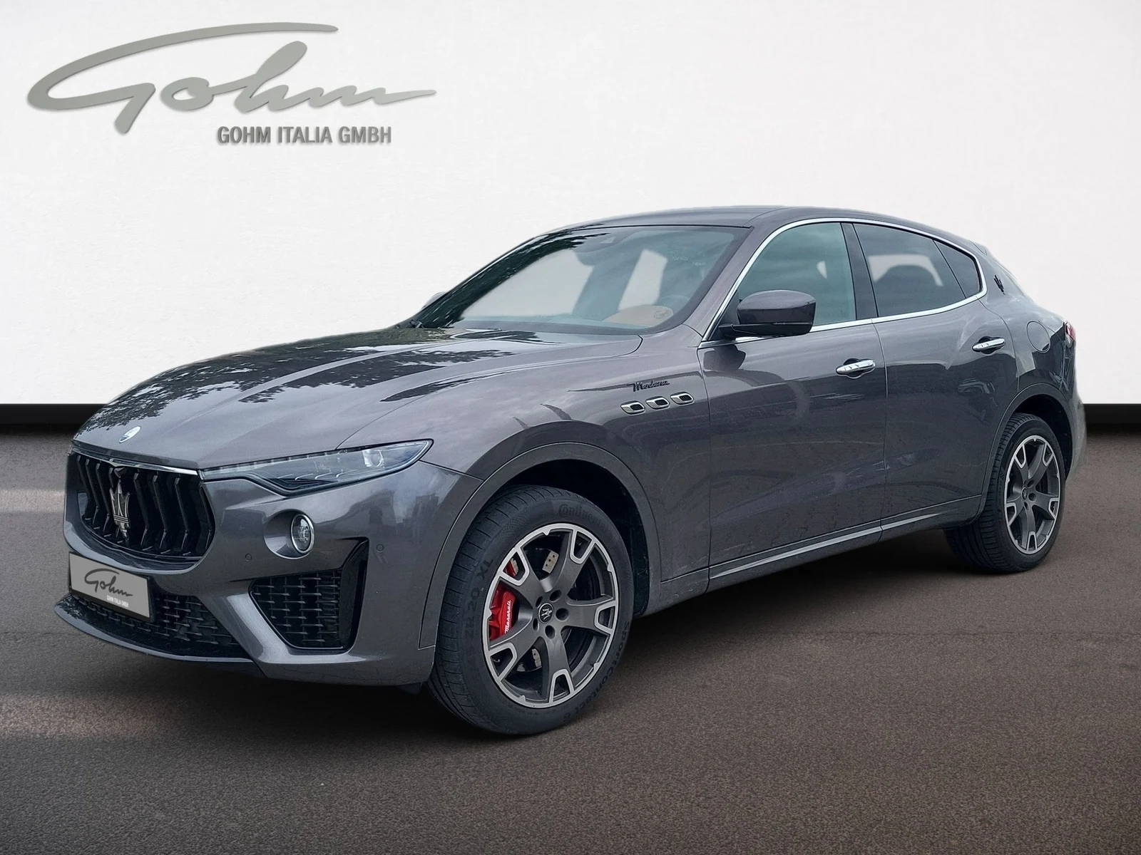 Maserati Levante Modena, full-car front three-quarter view.