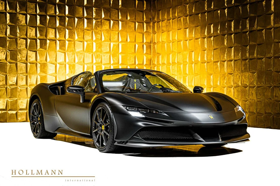 Ferrari SF90 Spider, front three-quarter view.