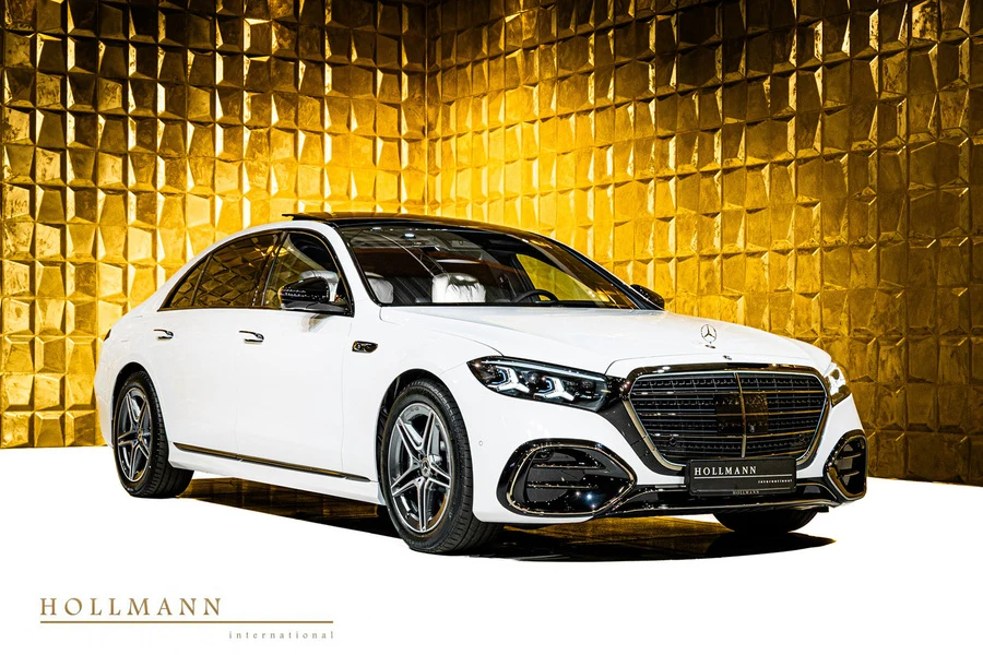 Mercedes-Benz S 450 d 4MATIC L, front three-quarter view.