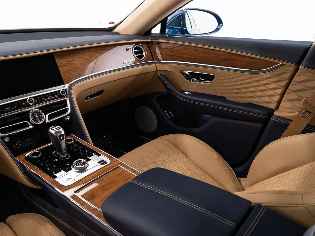 2026 Bentley Flying Spur Azure interior, Camel / Imperial Blue