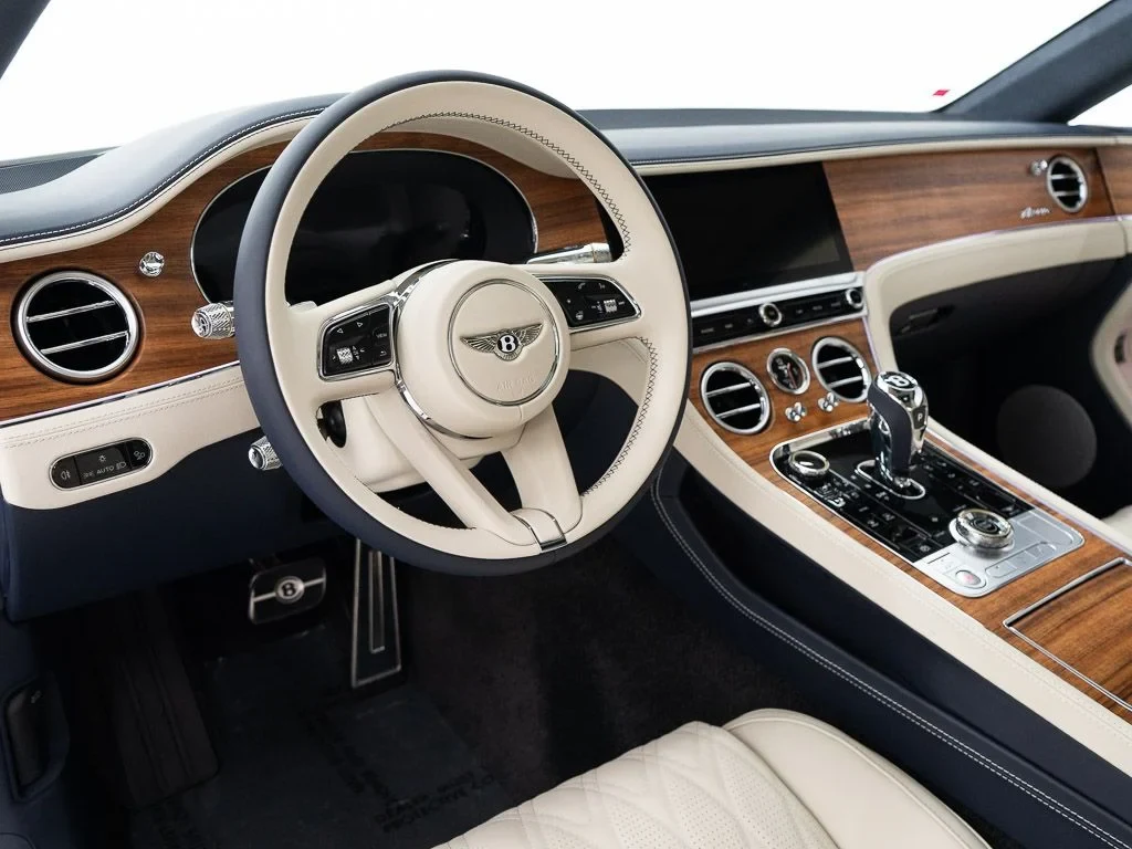 2026 Bentley Continental GT Azure interior, dashboard, Linen / Imperial Blue