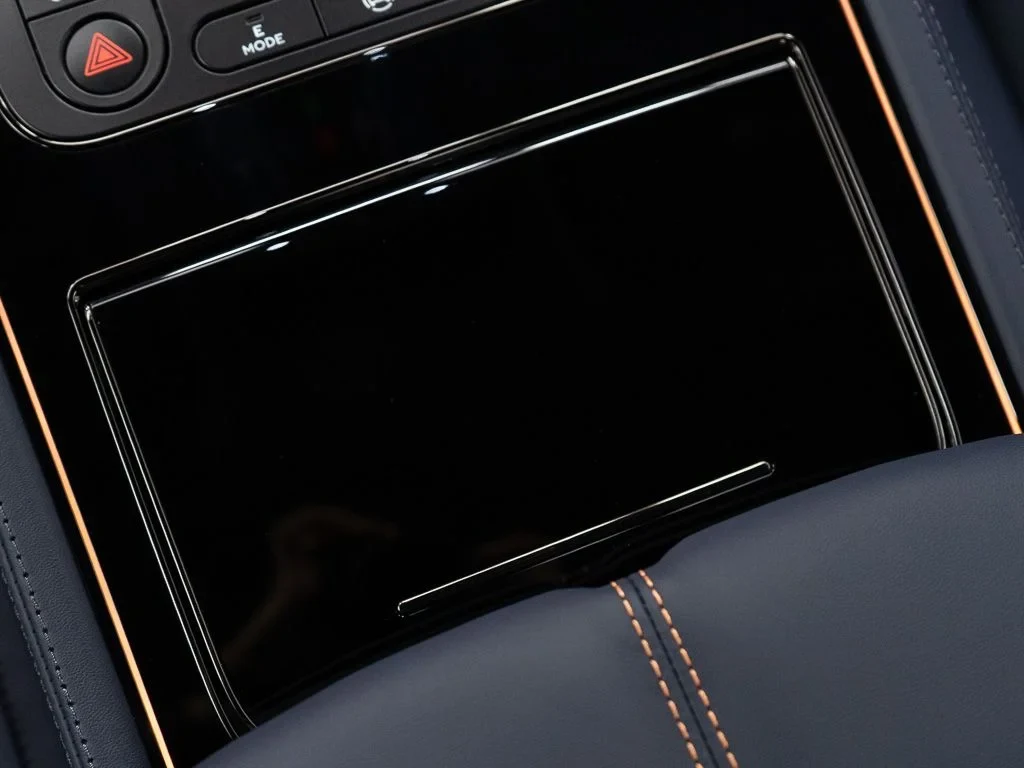 2026 Bentley Continental GT S interior, Imperial Blue / Mandarin - by Mulliner