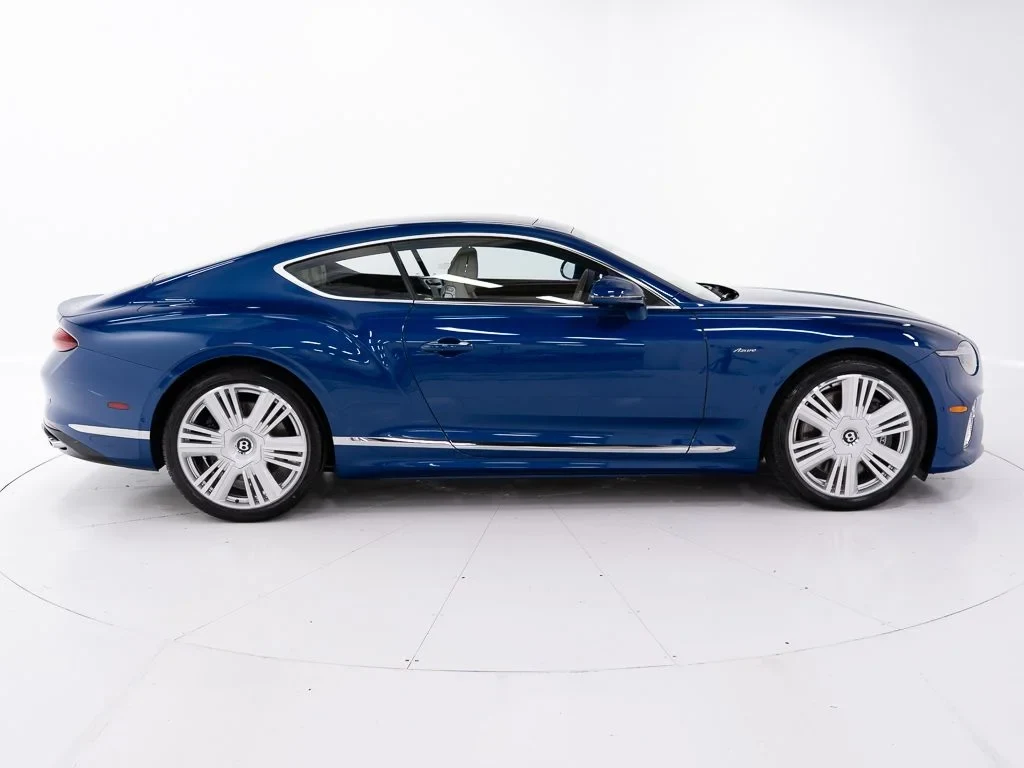 2026 Bentley Continental GT Azure, side profile, Sequin Blue - by Mulliner