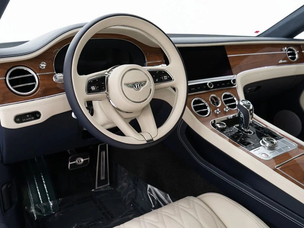 2026 Bentley Continental GT Azure interior, dashboard, Linen / Imperial Blue