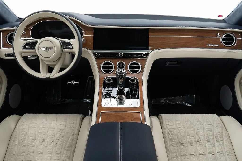 2026 Bentley Continental GT Azure interior, dashboard, Linen / Imperial Blue