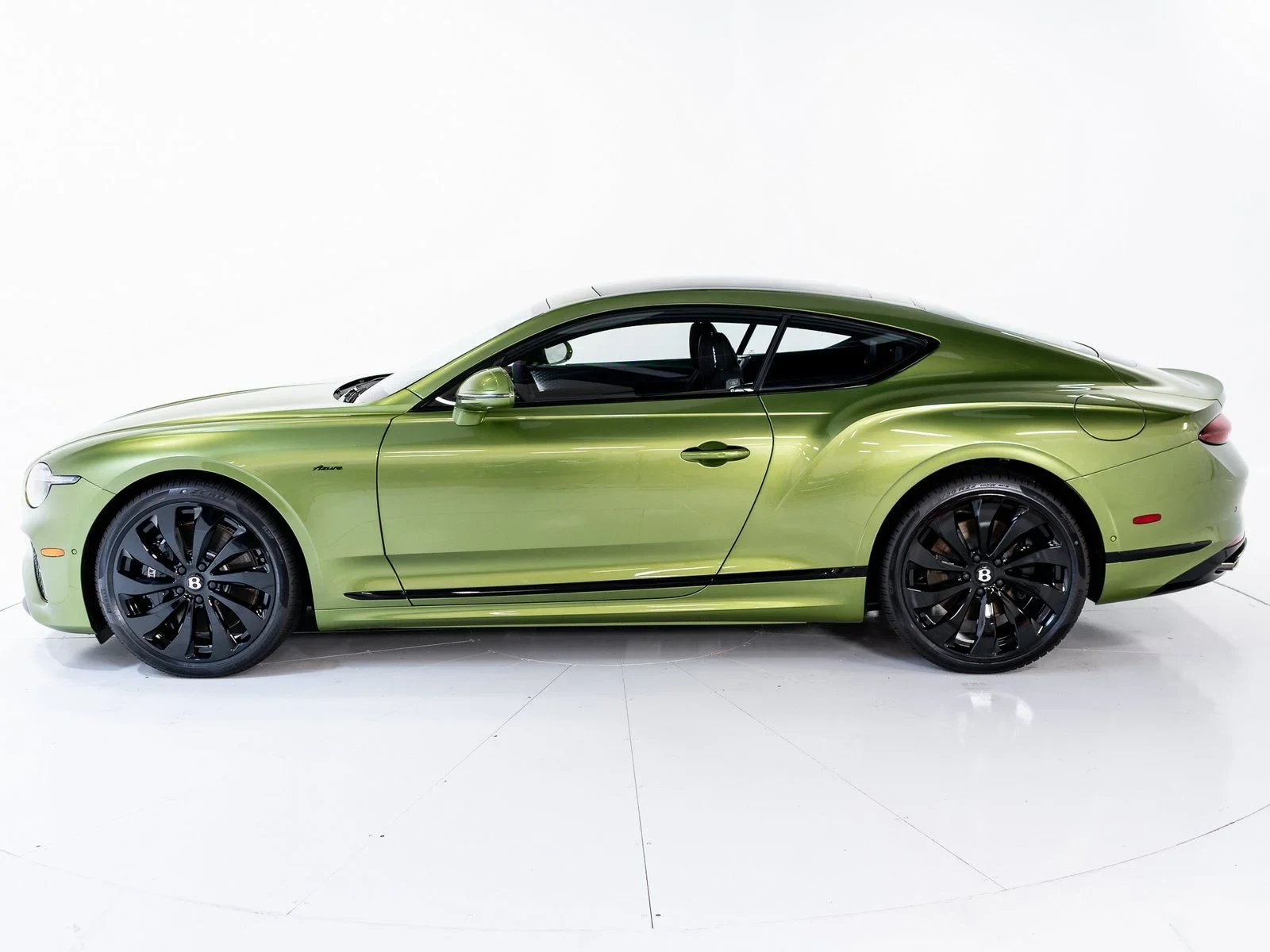 2026 Bentley Continental GT Azure, side profile, Tourmaline Green - by Mulliner