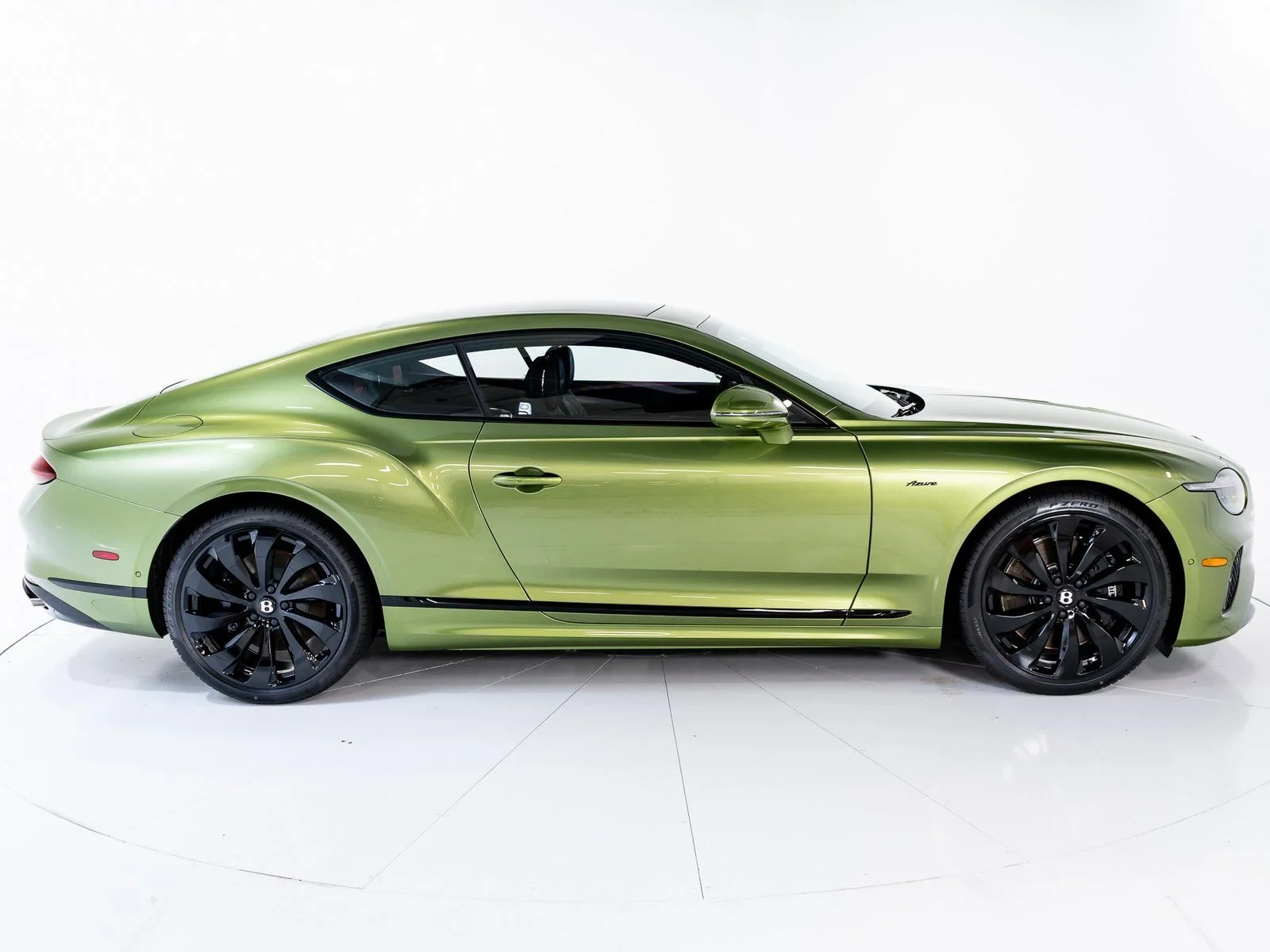 2026 Bentley Continental GT Azure, side profile, Tourmaline Green - by Mulliner