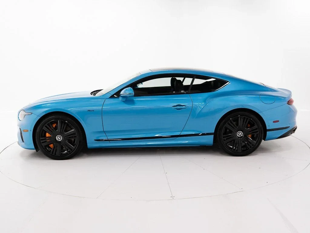 2026 Bentley Continental GT Azure, side profile, Kingfisher - by Mulliner