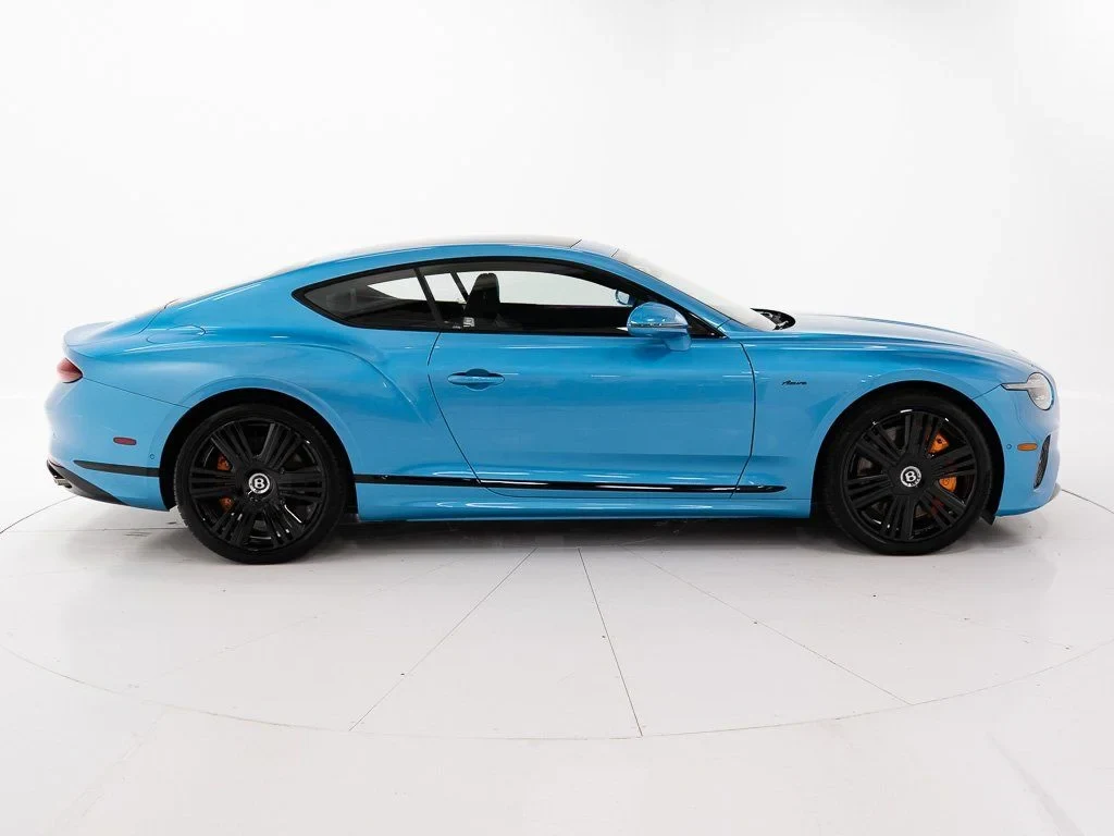 2026 Bentley Continental GT Azure, side profile, Kingfisher - by Mulliner