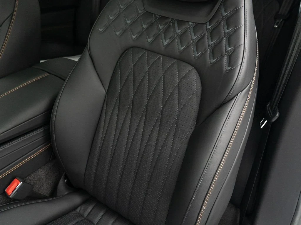 2026 Bentley Continental GT Azure interior, seats, Beluga / Mandarin - by Mulliner
