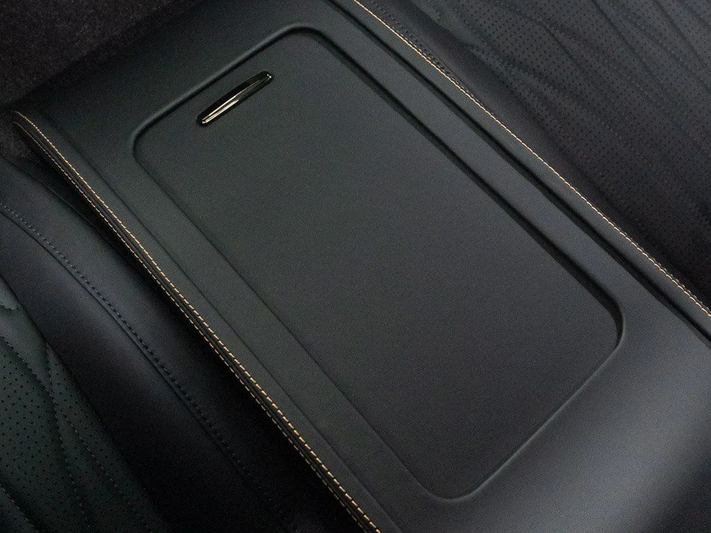 2026 Bentley Continental GT Azure interior, door panel, Beluga / Mandarin - by Mulliner