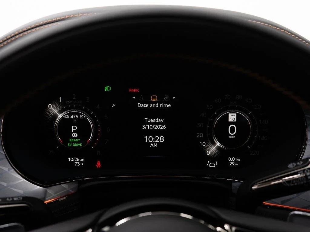 2026 Bentley Continental GT Azure interior, Beluga / Mandarin - by Mulliner