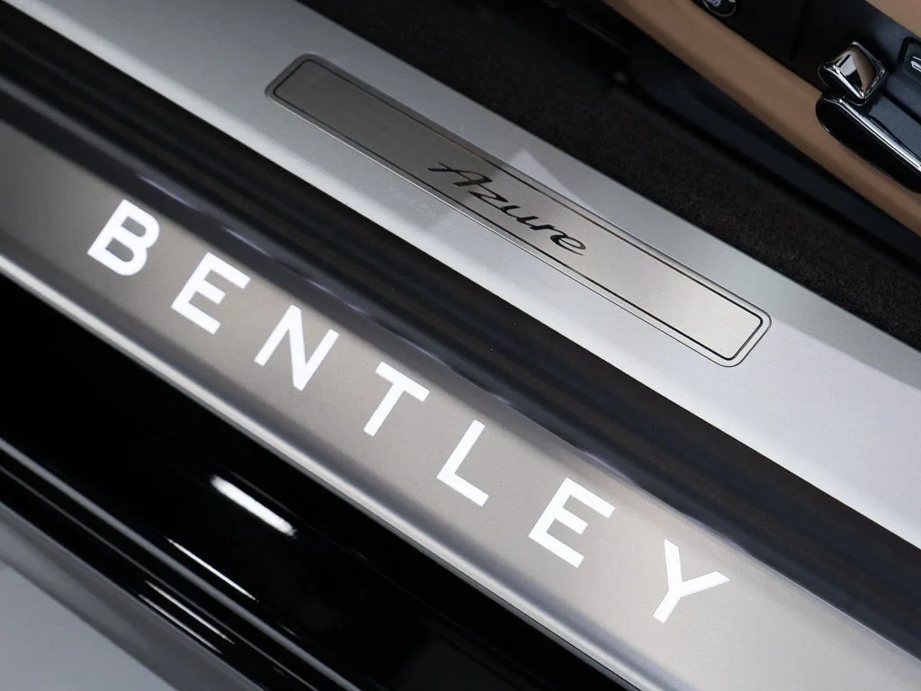 2026 Bentley Continental GTC Azure interior, door sill, Camel / Beluga