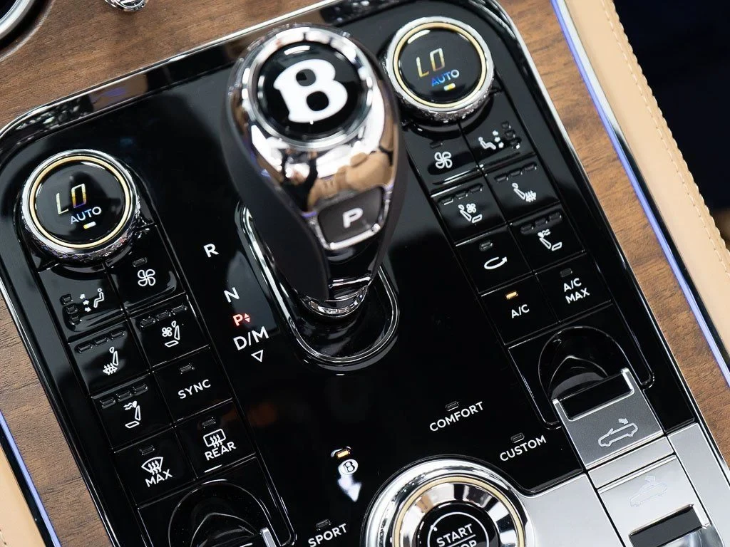 2026 Bentley Continental GTC Azure interior, center console, Camel / Beluga