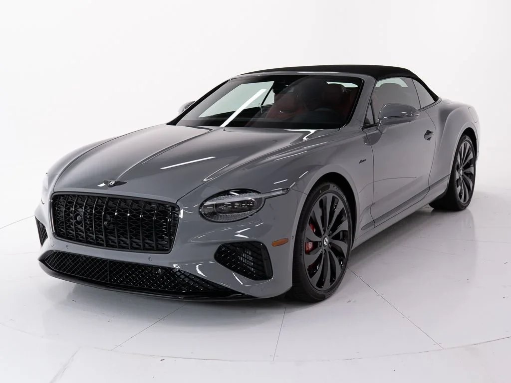2026 Bentley Continental GTC Azure for sale, front three-quarter view, Cambrian Grey