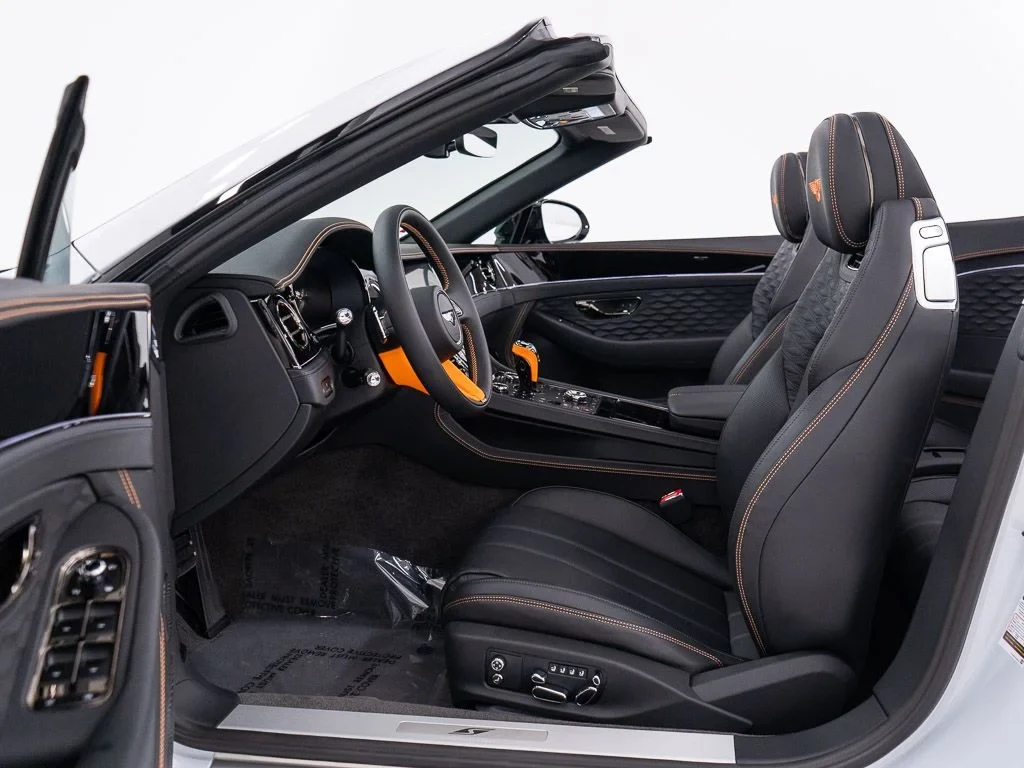 2026 Bentley Continental GTC S interior, Beluga / Mandarin - by Mulliner