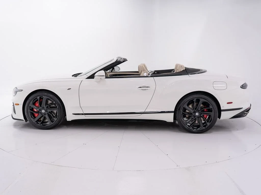 2026 Bentley Continental GTC S, side profile, Glacier White