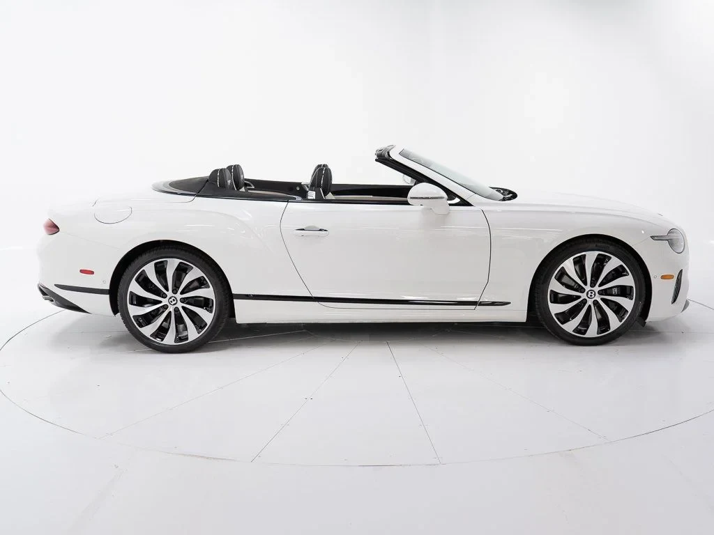 2026 Bentley Continental GTC, side profile, Glacier White