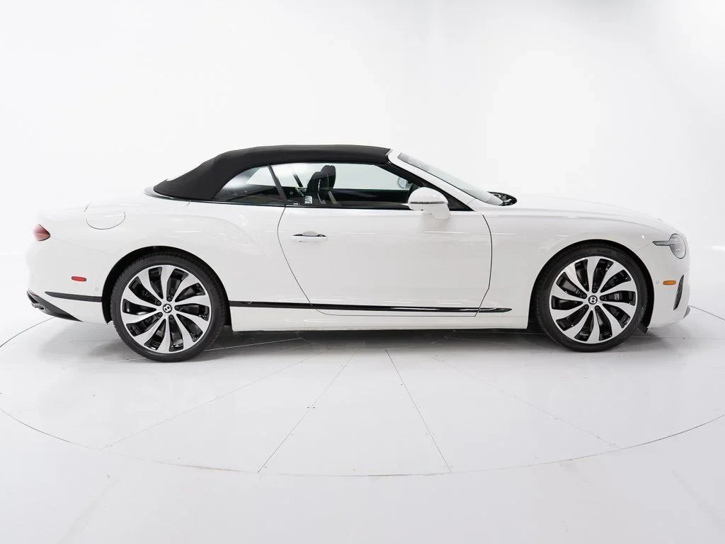 2026 Bentley Continental GTC, side profile, Glacier White