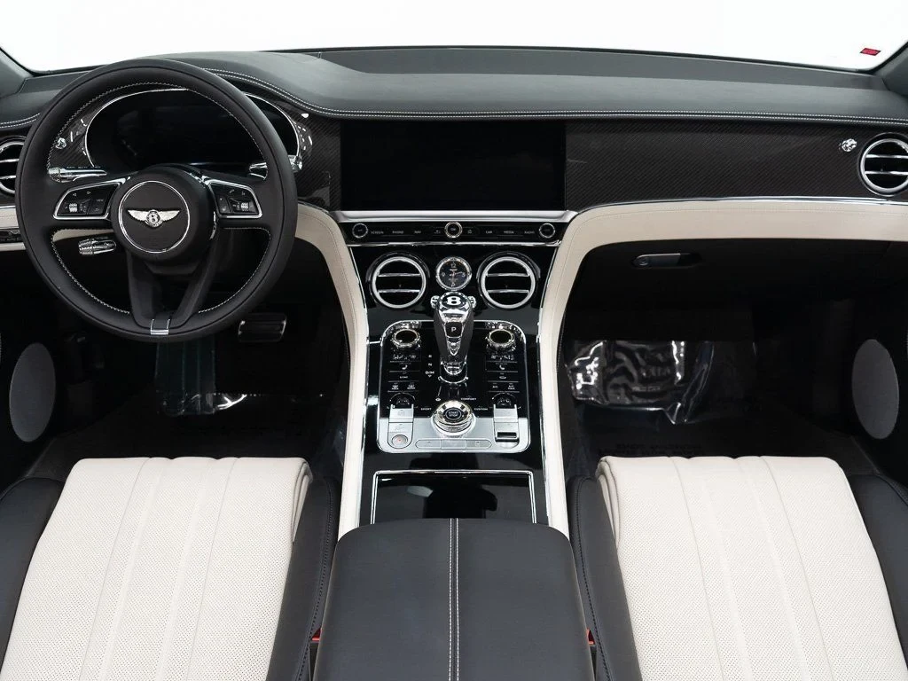 2026 Bentley Continental GTC interior, dashboard, Linen/Beluga