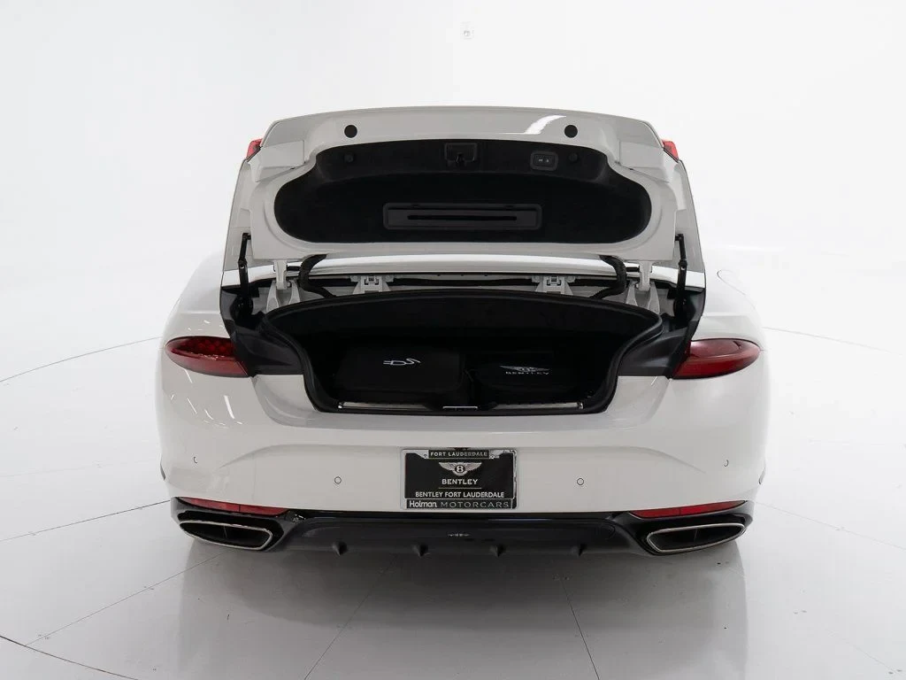 2026 Bentley Continental GTC, rear three-quarter view, Glacier White