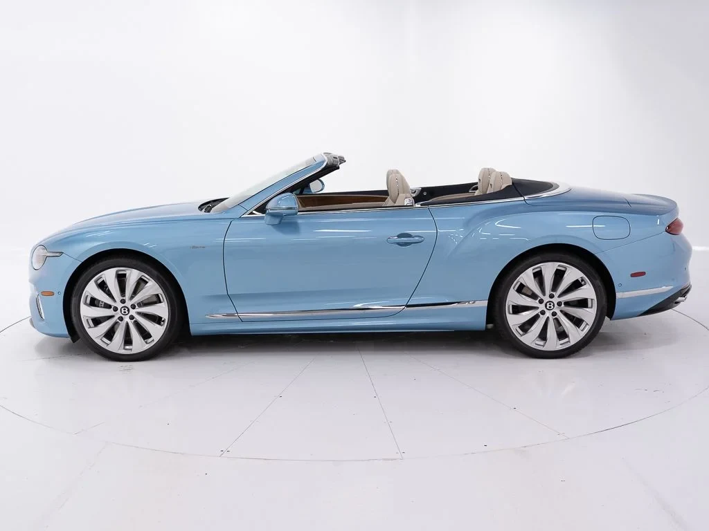 2026 Bentley Continental GTC Azure, side profile, Silverlake