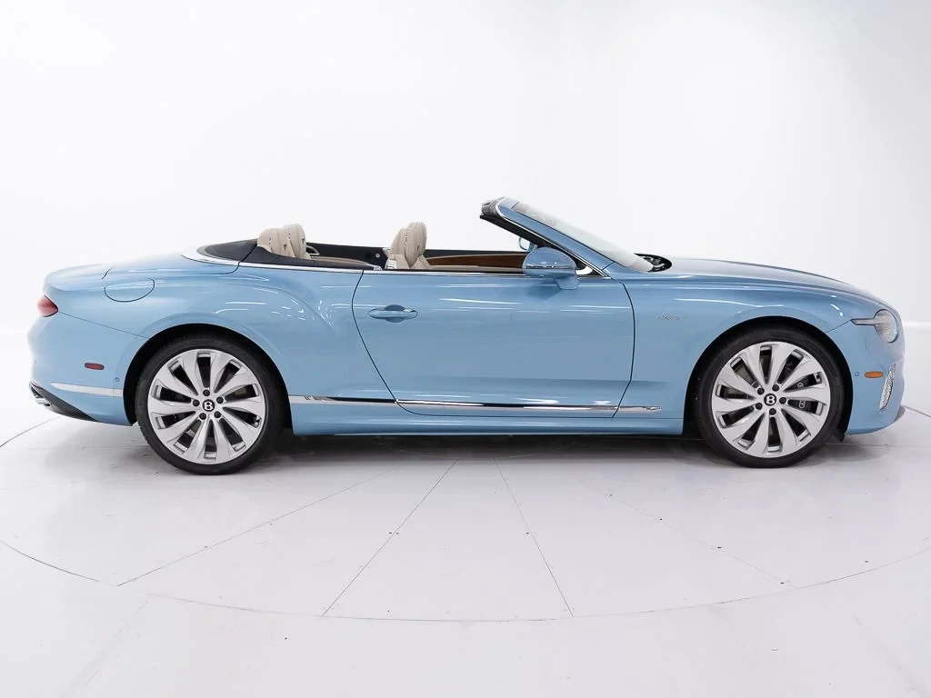2026 Bentley Continental GTC Azure, side profile, Silverlake